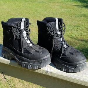 Black platform sneakers (womens size 39)